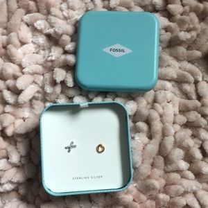 NWOT FOSSIL XO Earrings